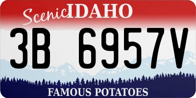ID license plate 3B6957V