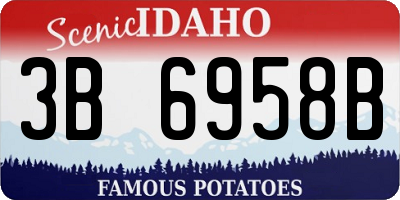 ID license plate 3B6958B