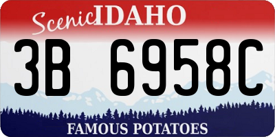 ID license plate 3B6958C