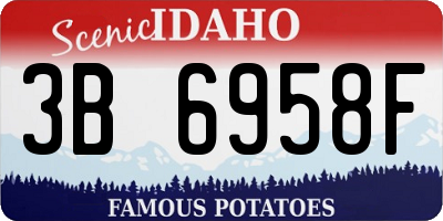 ID license plate 3B6958F