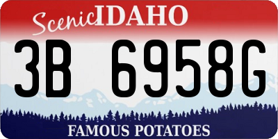 ID license plate 3B6958G