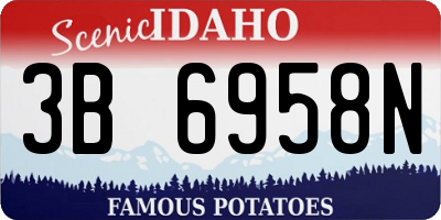 ID license plate 3B6958N