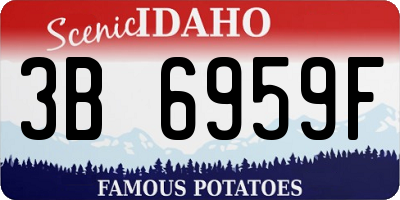 ID license plate 3B6959F