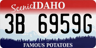 ID license plate 3B6959G