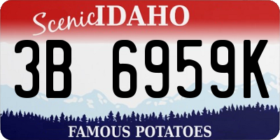 ID license plate 3B6959K