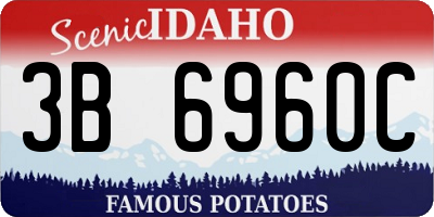ID license plate 3B6960C