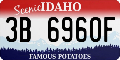 ID license plate 3B6960F