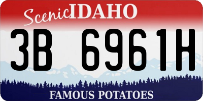 ID license plate 3B6961H