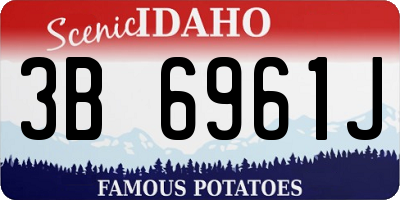 ID license plate 3B6961J