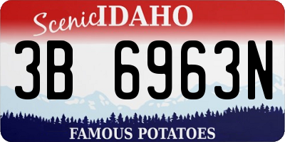 ID license plate 3B6963N
