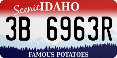 ID license plate 3B6963R