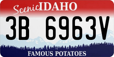 ID license plate 3B6963V