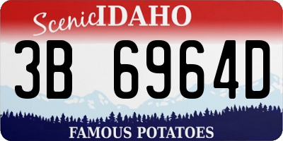ID license plate 3B6964D