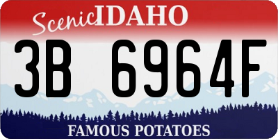 ID license plate 3B6964F