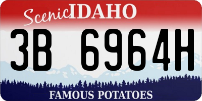 ID license plate 3B6964H
