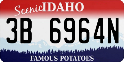 ID license plate 3B6964N