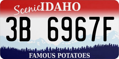 ID license plate 3B6967F