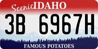 ID license plate 3B6967H