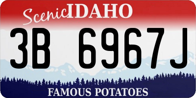 ID license plate 3B6967J
