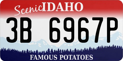 ID license plate 3B6967P