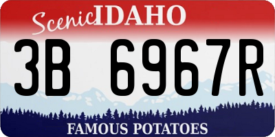 ID license plate 3B6967R