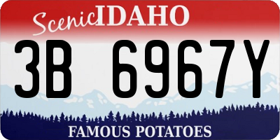ID license plate 3B6967Y
