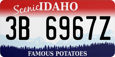 ID license plate 3B6967Z