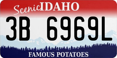ID license plate 3B6969L