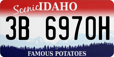 ID license plate 3B6970H