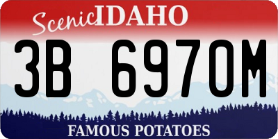 ID license plate 3B6970M
