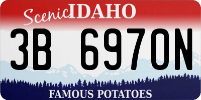 ID license plate 3B6970N