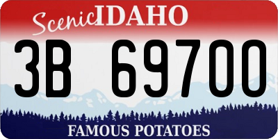 ID license plate 3B6970O