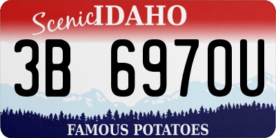 ID license plate 3B6970U