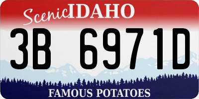 ID license plate 3B6971D