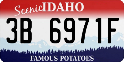 ID license plate 3B6971F