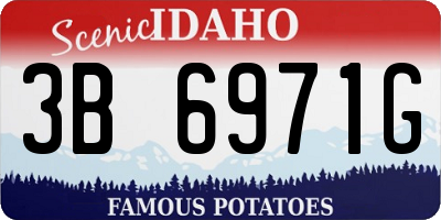ID license plate 3B6971G