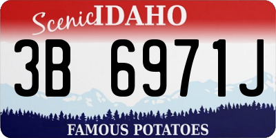 ID license plate 3B6971J