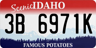 ID license plate 3B6971K