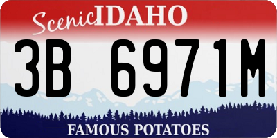 ID license plate 3B6971M