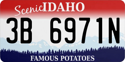 ID license plate 3B6971N