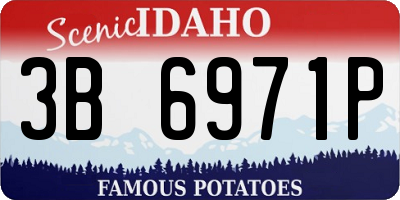 ID license plate 3B6971P