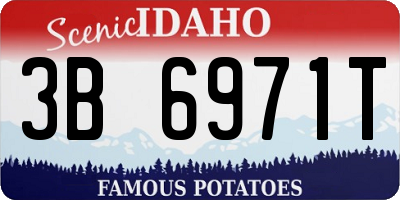 ID license plate 3B6971T