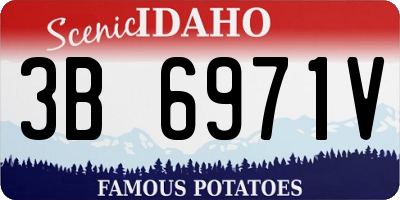 ID license plate 3B6971V
