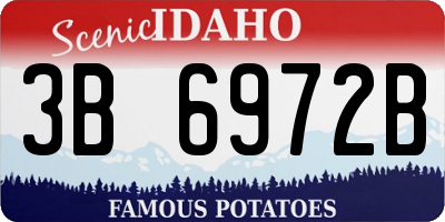 ID license plate 3B6972B