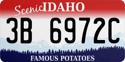 ID license plate 3B6972C