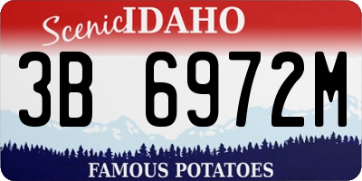 ID license plate 3B6972M