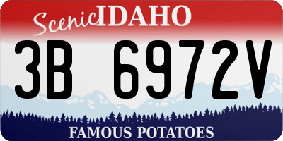 ID license plate 3B6972V