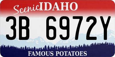 ID license plate 3B6972Y