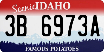 ID license plate 3B6973A
