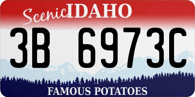 ID license plate 3B6973C